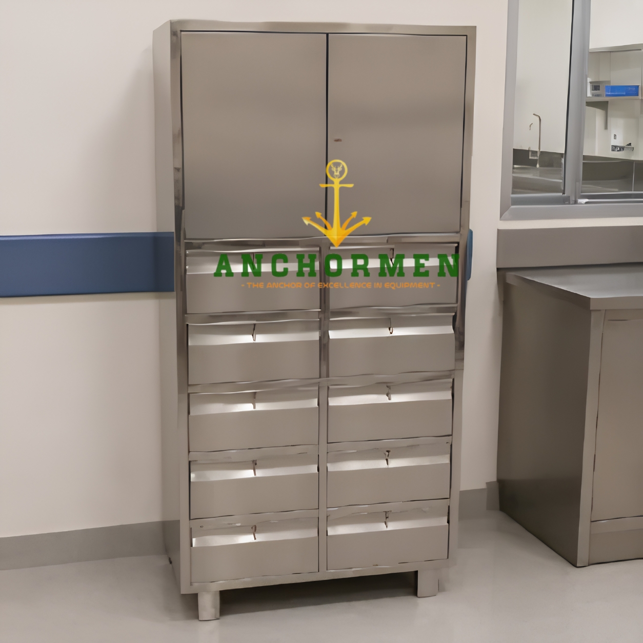 Die Punch Cabinet with Cupboard